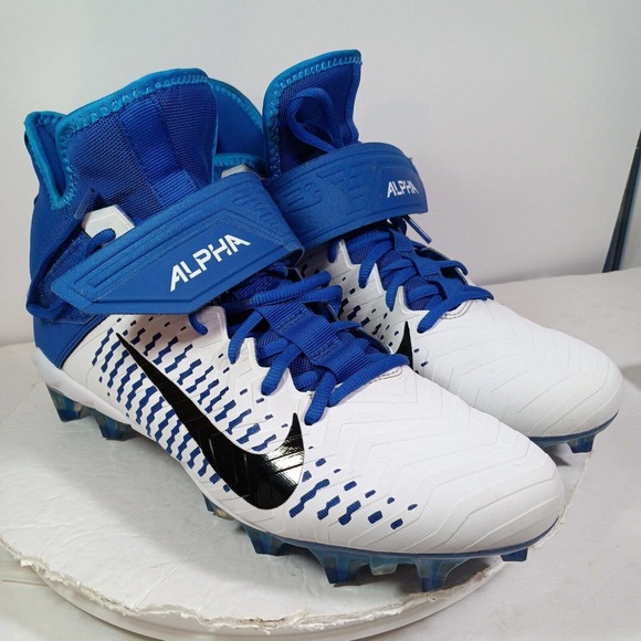 Nike Alpha Menace Pro 2 Mid Shoes Men's 12 Blue Football Cleats AQ3209-108 - Picture 3 of 12